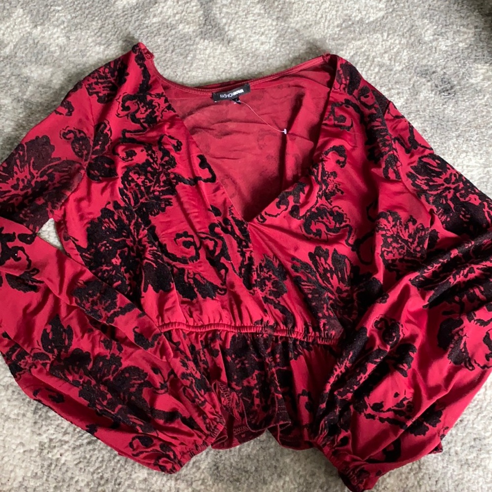 Velvet like blouse